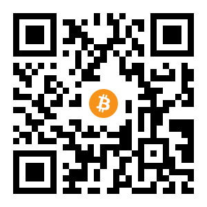 bitcoin:1F8upb3mSrgvKiZzpKs5aNrUZo29y5nkhY black Bitcoin QR code