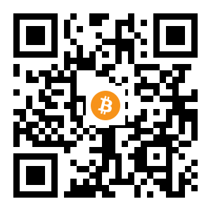 bitcoin:1FBsUrbc6QS8KkBYSFDpm7LpBjhbnaWH3d black Bitcoin QR code