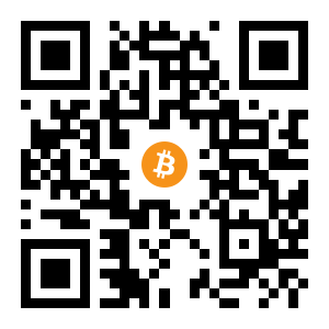 bitcoin:1FJYLtiUHvAMSHpvvwhoXCrUpZkQFJXbcK black Bitcoin QR code