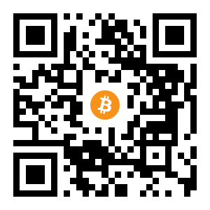 bitcoin:1FKR4d1ZAUUsFuvG3doABsAMKXAq3FcLZG black Bitcoin QR code