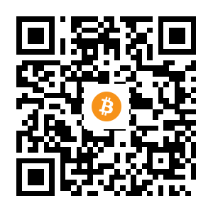 bitcoin:1FME91uEaQLLazZg25wV8aLdJ3kPpxhbb2 black Bitcoin QR code