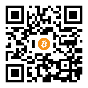 bitcoin:1FMbfyMZ7pYRVsvUx8eoRUdqdBSjen6qkw black Bitcoin QR code
