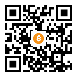bitcoin:1FPPqiytAcCZXh697XoorBbtBcCFwF7mq6 black Bitcoin QR code