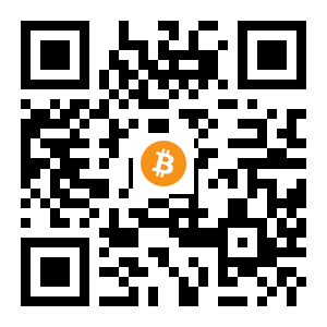 bitcoin:1FPYUZ9pU5zqvwGQmx2bz1yvj7kb3MXi8X black Bitcoin QR code