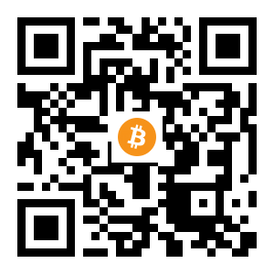 bitcoin:1FRXJwWoy7vkvh4Ns3xu6EHuiPuYGYMJet black Bitcoin QR code