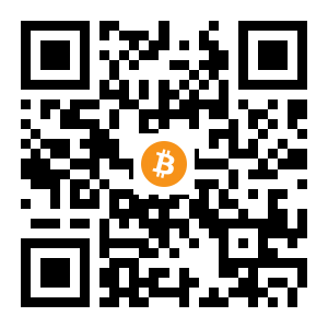bitcoin:1FV8t5mTE91yS6mmCjsAc3MtLTMux6DgyD black Bitcoin QR code