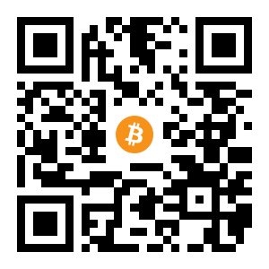 bitcoin:1FWpYsJVEYg2ZA95wCVFNz5cudkDWPx9Di black Bitcoin QR code