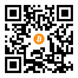 bitcoin:1FWwmvFT7Xnauh3xiawJ6yptYbhToDfoVR black Bitcoin QR code