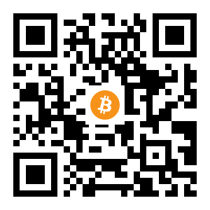 bitcoin:1FXAeQogpX2SpJzmhHdL5Yj1HFtbsAeqpm black Bitcoin QR code