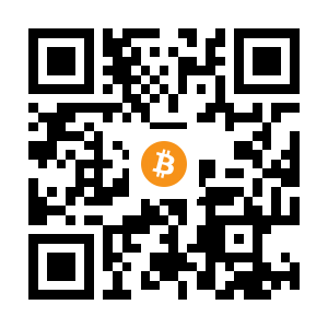 bitcoin:1FXgRmXT2tvysh7gGx3BxyfndqRd6C3HsP black Bitcoin QR code