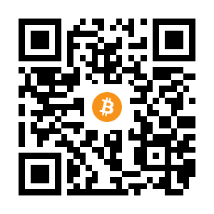 bitcoin:1FZ6prCMqwZvjpBE1ExULw4W9EdZj7uG1K black Bitcoin QR code