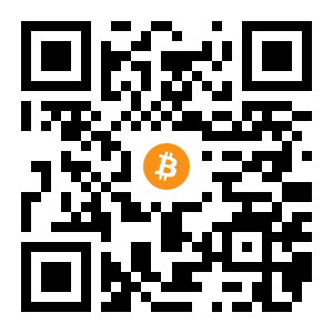 bitcoin:1Fcm2LnFHHVFf447ZgGB7SRAPodR8Q3ikT black Bitcoin QR code