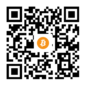 bitcoin:1FdLxWJa26oxFbLq6Xcy3nx7Tx4fLv3W6Q black Bitcoin QR code