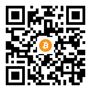 bitcoin:1FhV8WmwecwkxMnH2o4sGYqLtwCHnUo9aZ black Bitcoin QR code