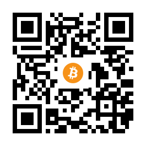 bitcoin:1Fj7gJxRbLUx23TCmPrT6yjdweqdfiTBwM black Bitcoin QR code
