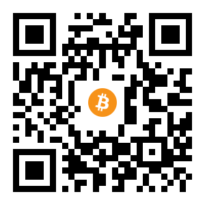 bitcoin:1Fjmog5rU9P95VgVN16r8r5oqe3EF1EWub black Bitcoin QR code