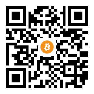 bitcoin:1FkX8SWSn8UsiA7gm7Th1CkGbrPffExEag black Bitcoin QR code