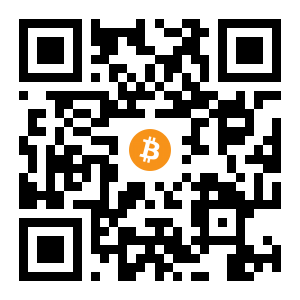 bitcoin:1FnLDQBn8rKXfmsLE2MLXP2ogAMrYVxjSy black Bitcoin QR code