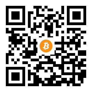 bitcoin:1FnRiS1jNM4VdahRTZdVHVALL2wRGgRXto black Bitcoin QR code