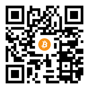 bitcoin:1FqmcYjknMuLuH8tc8sUw13Ps5efAZwFbH black Bitcoin QR code