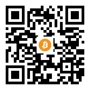 bitcoin:1FqvHmv64QCpV8onGhgBCnqydWY1hfDSQe black Bitcoin QR code