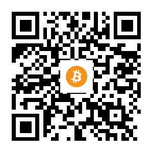 bitcoin:1FrQfdRNVoWiR18CXBFXG31ADR78Y9KDPs black Bitcoin QR code