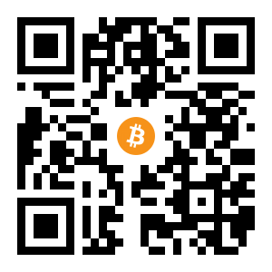 bitcoin:1FrVKjE3SwztbzrFe1cqkxS45RUTZnRMpP black Bitcoin QR code