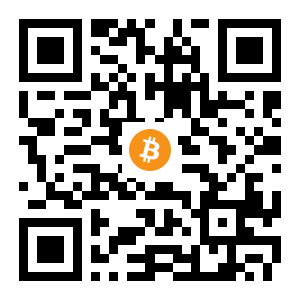 bitcoin:1FyA1v9ykGaEVv8LNuXo8z2P94GB9dxBqE black Bitcoin QR code
