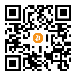 bitcoin:1FzuFM2UBpUFNKcVcJYjbBbUCR38D8W4EQ black Bitcoin QR code