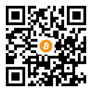 bitcoin:1GAK4Xt43EzGyHnKoeDjWjuoESP93rTWKv black Bitcoin QR code