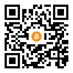 bitcoin:1GCvjZGU8pdFVReiHjRFgrW54FtkzPczsy black Bitcoin QR code