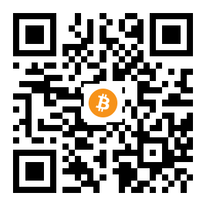 bitcoin:1GEzV71zZX3bs3qAVb7513RomMFx1qAh3W black Bitcoin QR code