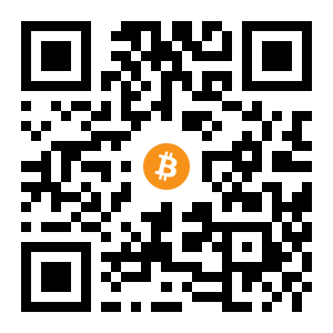 bitcoin:1GF83gcGkX6w2ugUwyk6wJksmswLYMLSCU black Bitcoin QR code