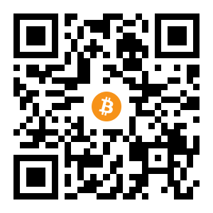 bitcoin:1GLAYH4JBv64Gf47uspFXLC3qjXHSQa6uv black Bitcoin QR code