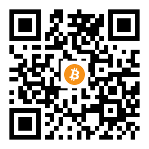bitcoin:1GLJMGRiwKL5rg3zhTeoF8Magssk6XnRSE black Bitcoin QR code