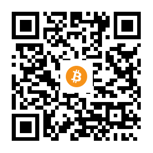 bitcoin:1GNPZmf3FGkV66GNXQBf9xAtz3dEew3mcd black Bitcoin QR code