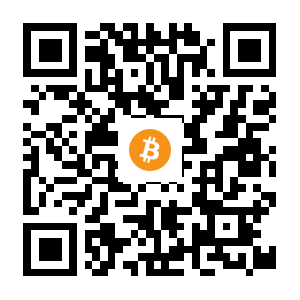 bitcoin:1GNpip8VKwBA8RzuUGCE8bLZ5agUVW42fc black Bitcoin QR code