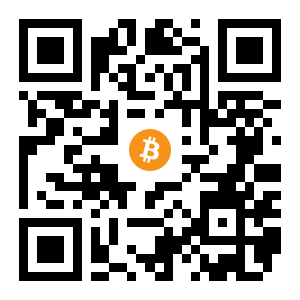 bitcoin:1GPM2QnzidNUur6rhFgd9WVikhn4EHb4aF black Bitcoin QR code