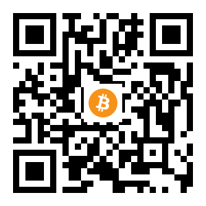 bitcoin:1GPxv5DbauaFRtHYE8hUhUPnd848FktPLv black Bitcoin QR code