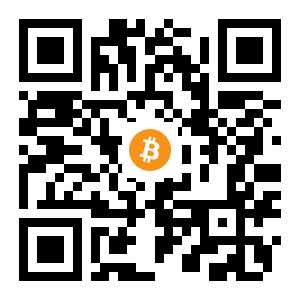 bitcoin:1GSaaNX3AFjTWrag294M6kujoEoKVRagJc black Bitcoin QR code