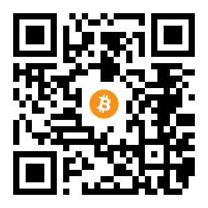 bitcoin:1GUEVcuBv5m9aYmfFPinm6xJDRQRrQtiQn black Bitcoin QR code