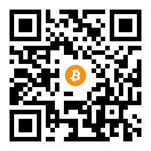 bitcoin:1GUSET56B1kLK8aXY3QgREsXycdCHpBkYs black Bitcoin QR code