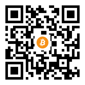 bitcoin:1GVUVstWwFdNk7NiKAMmv6jfbSJem6HZ4m black Bitcoin QR code