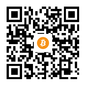 bitcoin:1GVhEMSArZUT9qtYju8fLXgFSuu7qGTnBb black Bitcoin QR code