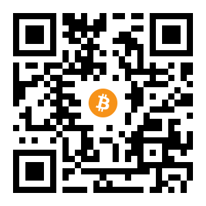 bitcoin:1GVmikXfEs39yez4fytWUYixdS1Ls1VoAf black Bitcoin QR code