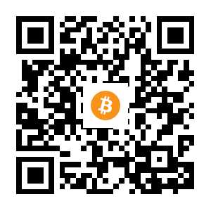 bitcoin:1GW4hZrP9C9WknesUyyVyLsgBwbkPrs4oE black Bitcoin QR code