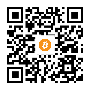 bitcoin:1GX7i8jG8DD1mG85BNnz7xybVhSmw84Uii black Bitcoin QR code