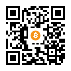 bitcoin:1Gc6YnshJNKWF2nX4QkRZ2aR69Wzzq3PrA black Bitcoin QR code