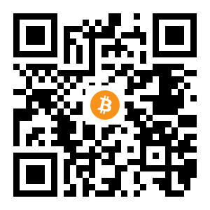 bitcoin:1GeUoGcfrpx23dJbiuz545V7EToeY95na3 black Bitcoin QR code