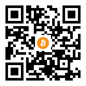 bitcoin:1GfmdRguWReRSRuhMyZtLiwJMo3Hewe4Gx black Bitcoin QR code